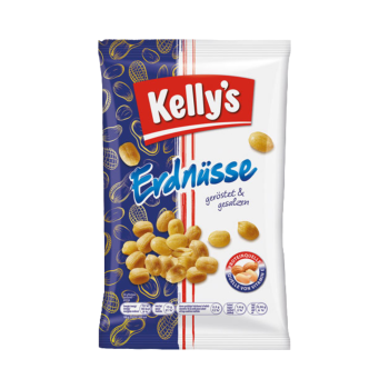 Kellys Erdnuesse geroestet und gesalzen, wiederverschliessbar, 500g